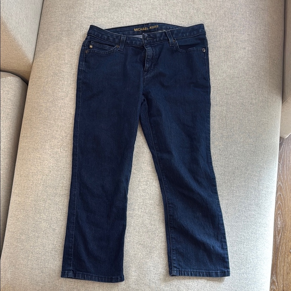 Michael Kors Cropped dark denim jean size 4